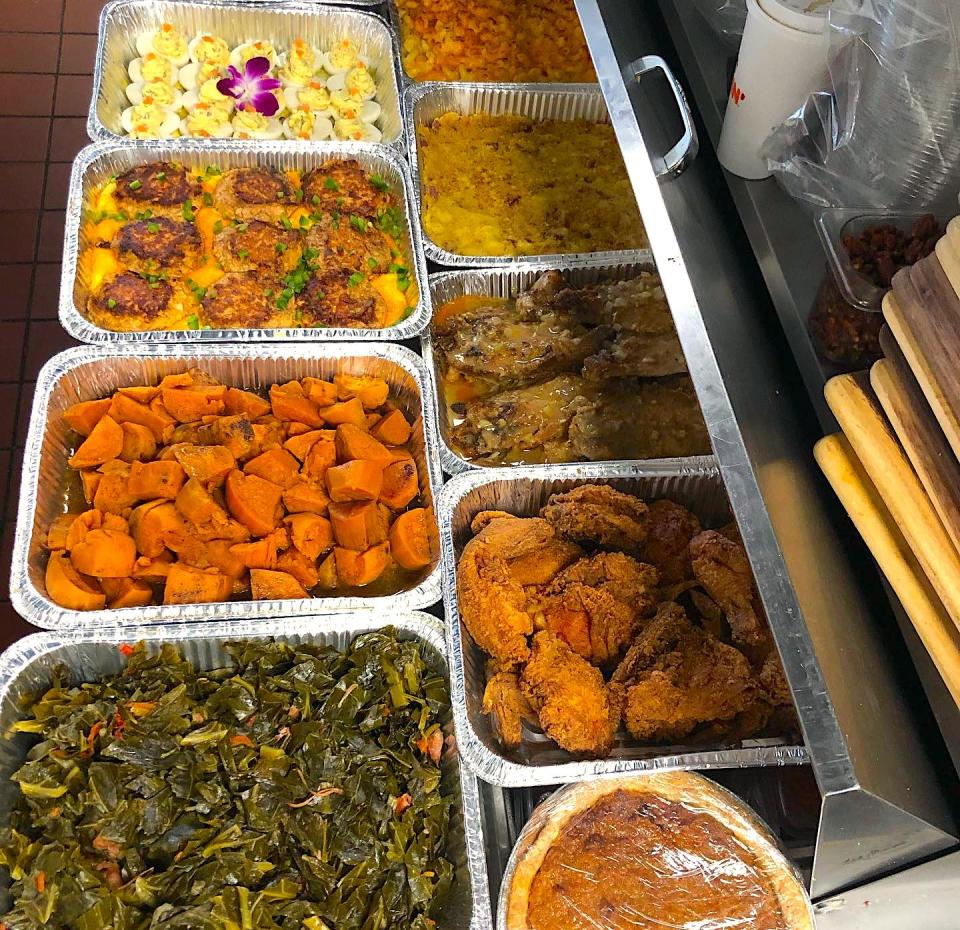 Thanksgiving sides catered by Sweet T's Southern Eatery.