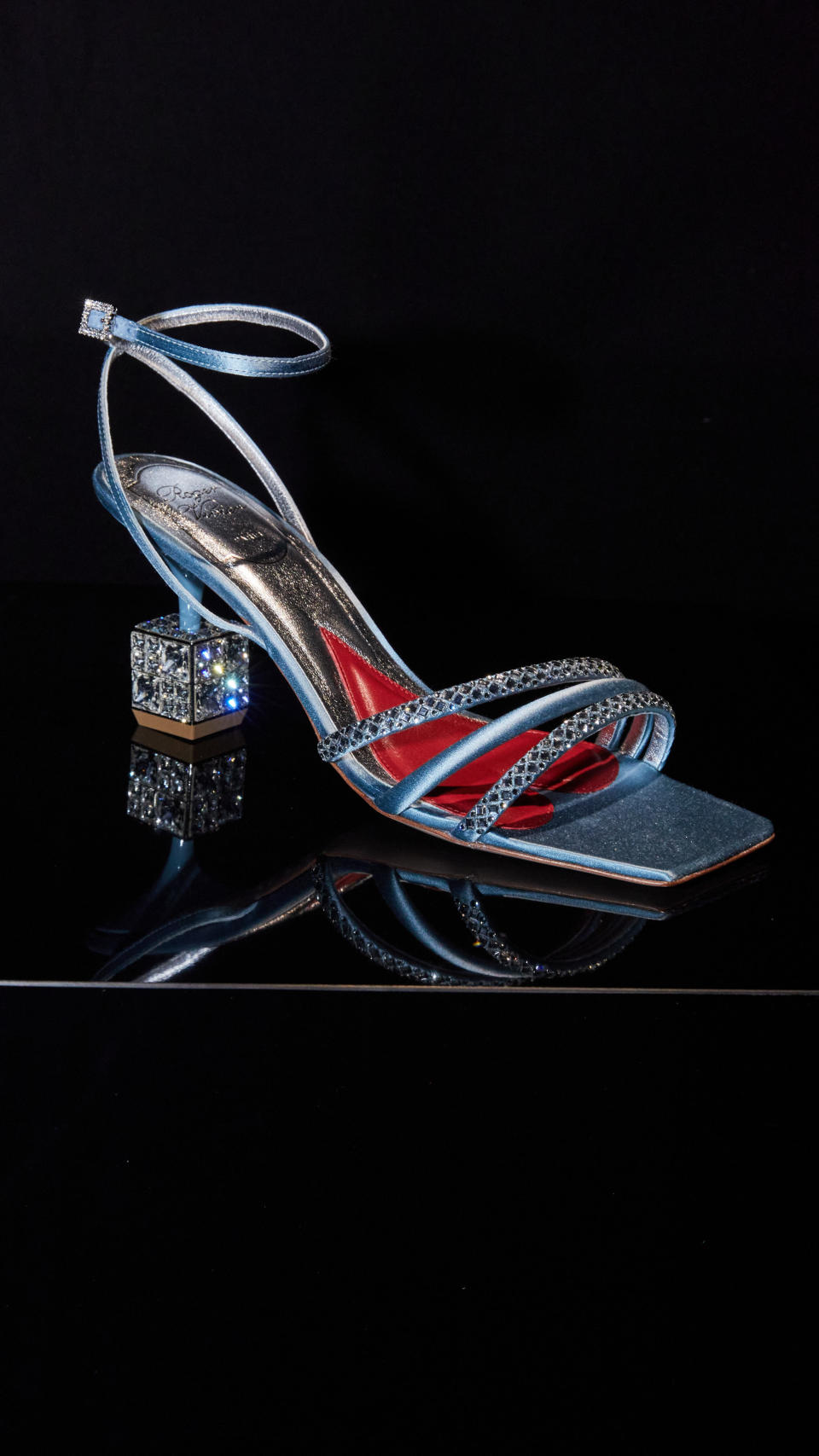 A bejeweled cubed heel from Roger Vivier’s spring summer ’23 collection. - Credit: Courtesy of Roger Vivier