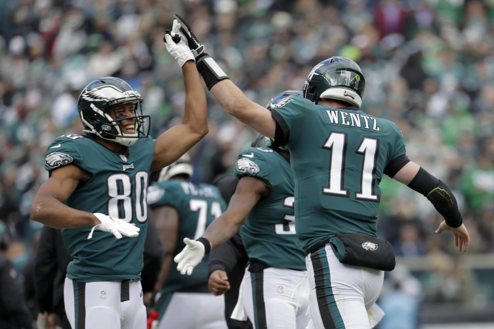 The Philadelphia Eagles usually wear their midnight green jerseys at home, but will wear them on the road in New Orleans this weekend after a golf bet. (AP)