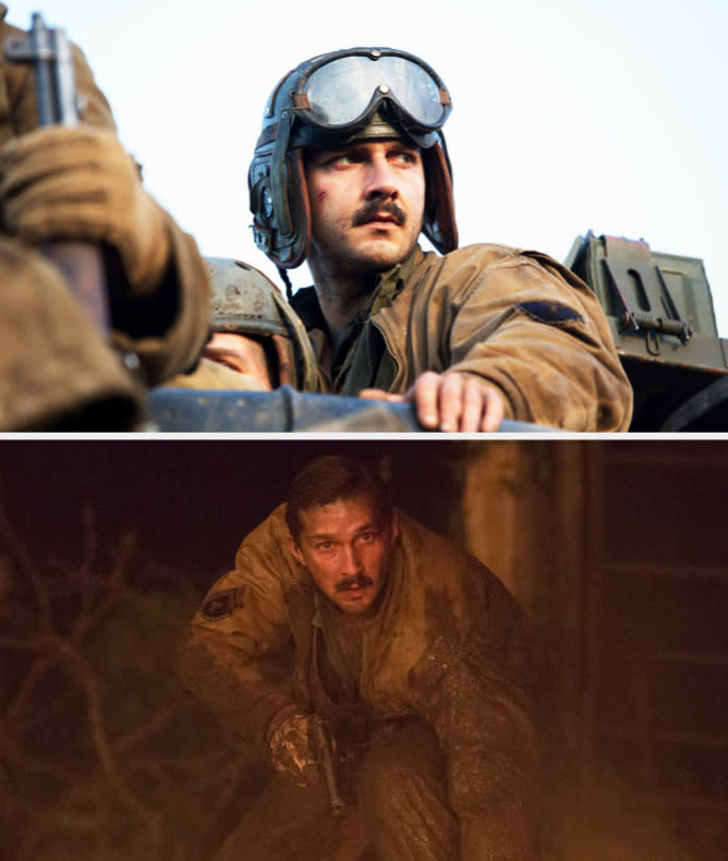 Stills of Shia LeBeouf in "Fury."