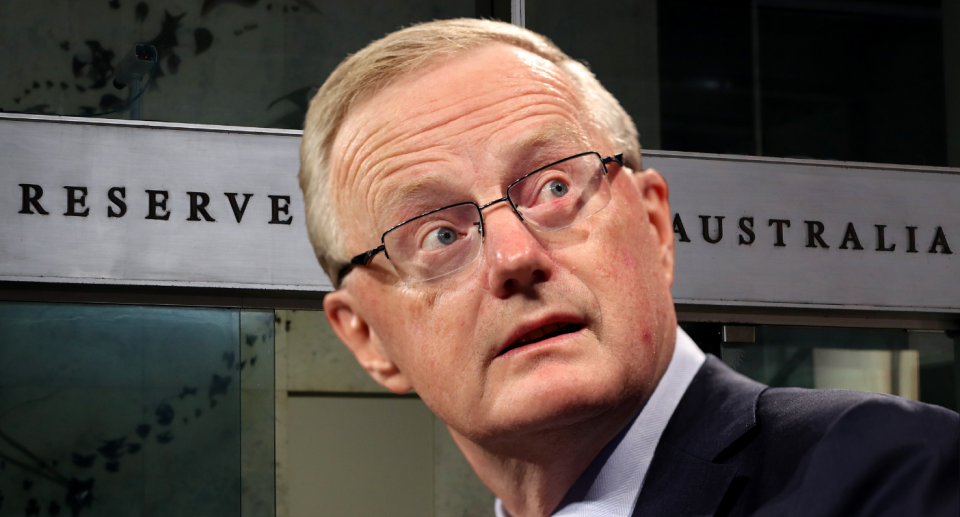 Former RBA governor Philip Lowe in front of RBA building