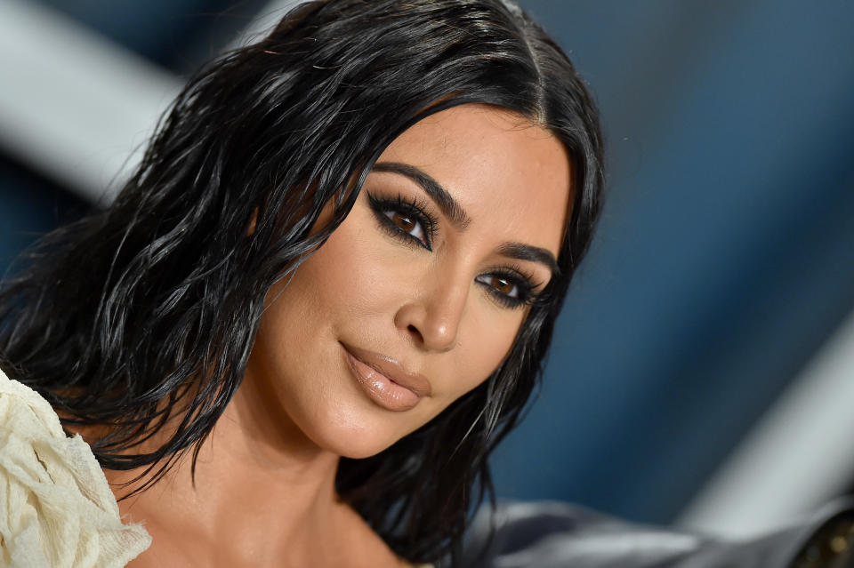Kim Kardashian West attends the 2020 Vanity Fair Oscar Party 