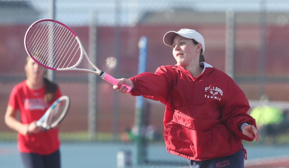 Ballard No. 1 singles tennis player Kaitlyn Zugay said she wants to end her senior season with a bang. Zugay is undefeated in singles play through Monday's dual meet against Nevada.