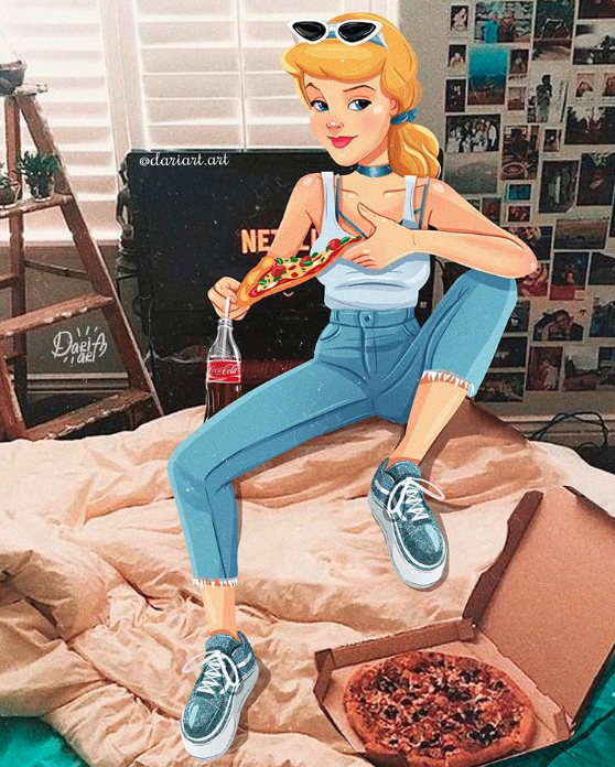 modern disney princess art