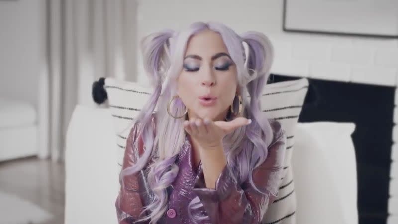 Lady Gaga delivers a video message to her Japanese fans