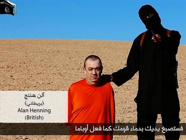 IS allegedly threaten that Briton Alan Henning will be beheaded next. Source: Supplied