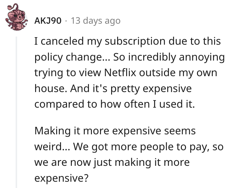 Netflix Price Hike Reddit Post 2