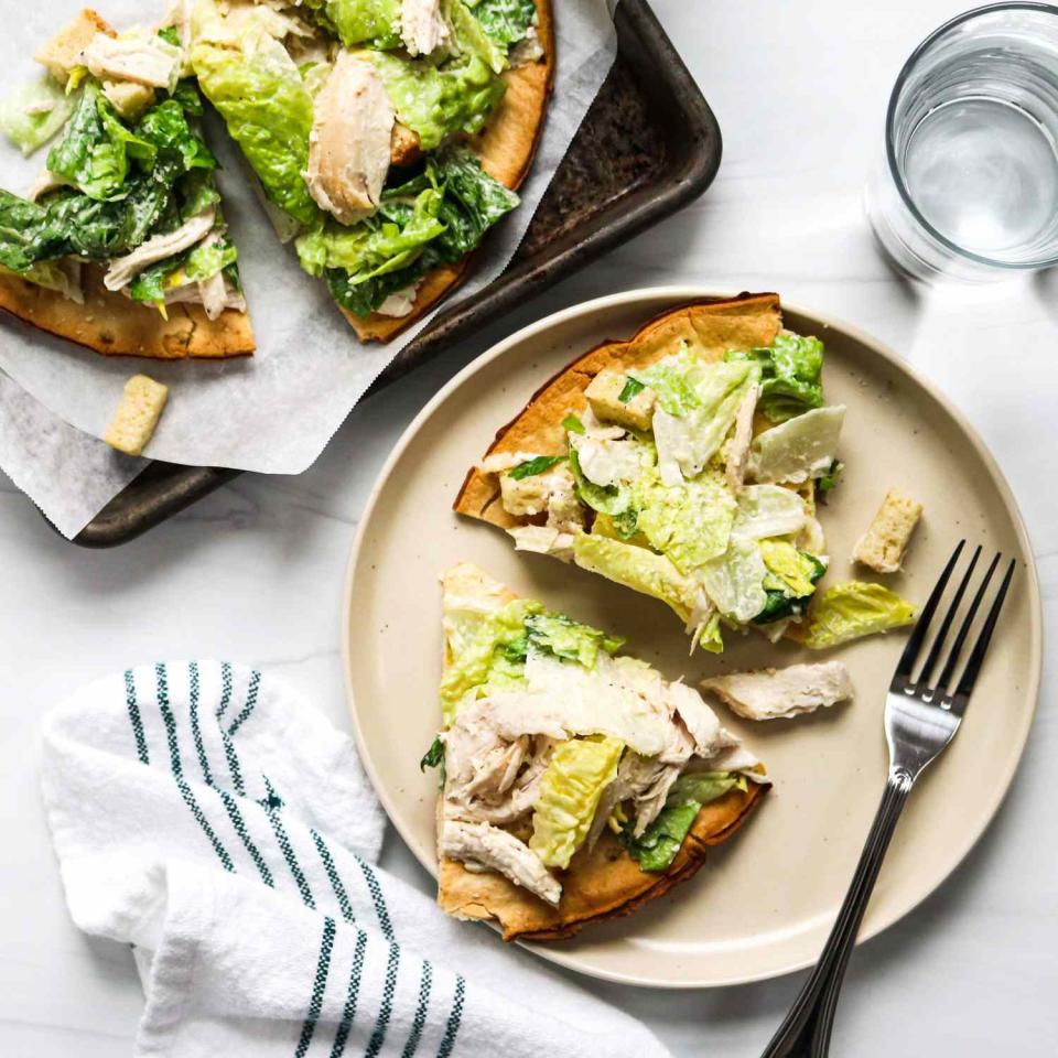 3-Ingredient Chicken Caesar Flatbread