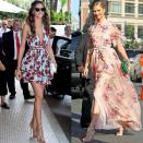 <p>Der Sommer 2017 steht ganz im Zeichen von Flower Power. Izabel Goulart (l.) und Karlie Kloss (r.) erstrahlen mit ihren floralen Dresses in voller Blüte. Egal ob Mini- oder Maxi-Kleid, die Blütenmuster sehen an beiden Models fabelhaft aus. (Bilder: Instagram/inthecelebscloset) </p>