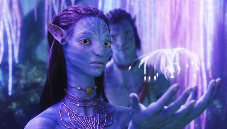 Neytiri (Zoe Saldana) y Jake Sully (Sam Worthington) en una escena de Avatar