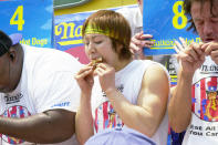 <p>Takeru Kobayashi is another formidable opponent and often one of the "ones to beat" — is it any wonder, <a href="https://people.com/food/takeru-kobayashi-espn-documentary-competitive-eating-body-effects/" rel="nofollow noopener" target="_blank" data-ylk="slk:with a training regimen like this?;elm:context_link;itc:0;sec:content-canvas" class="link ">with a training regimen like this?</a></p>