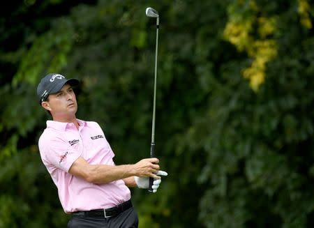 Sep 23, 2017; Atlanta, GA, USA; Kevin Kisner follows his shot from the second tee during the third round of the Tour Championship golf tournament at East Lake Golf Club. Mandatory Credit: John David Mercer-USA TODAY Sports