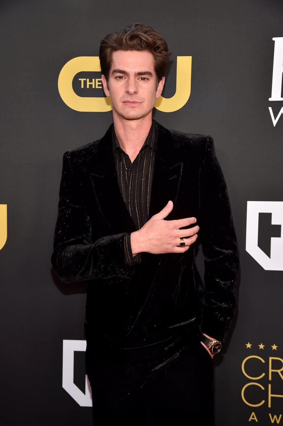 Andrew Garfield in Saint Laurent (Getty Images for Critics Choice)