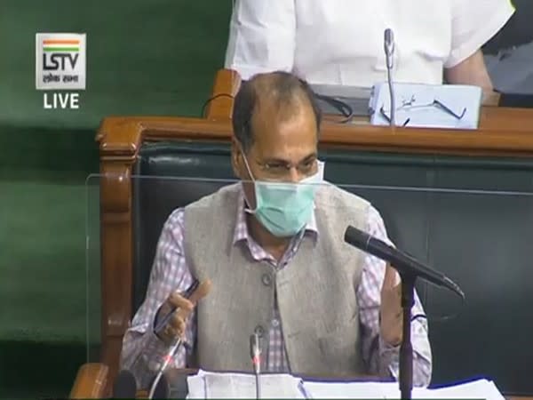 Congress MP Adhir Ranjan Chowdhury speaking in Lok Sabha on Sunday.