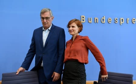 Left Party news conference in Berlin