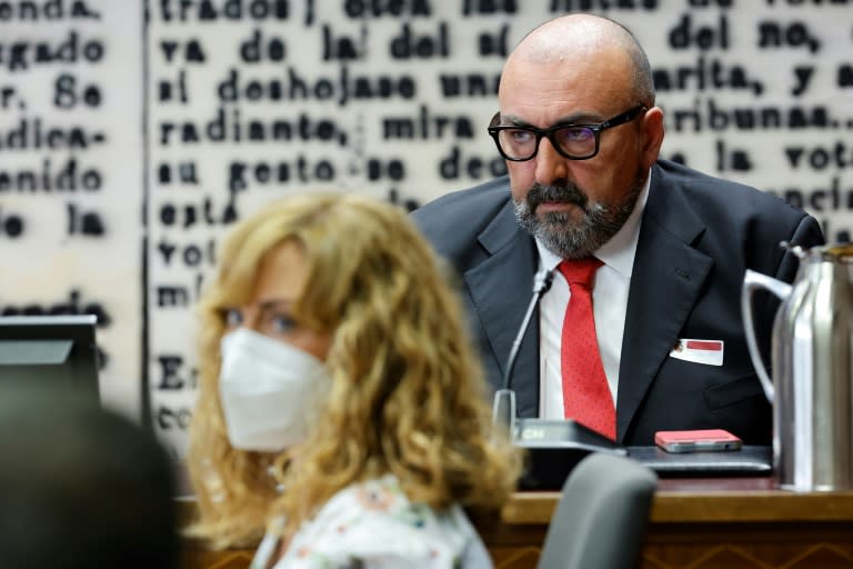 Koldo García asiste a la comisión de investigación sobre el caso de presunta corrupción, el 22 de abril de 2024 en el Senado español, en Madrid (Óscar del Pozo)