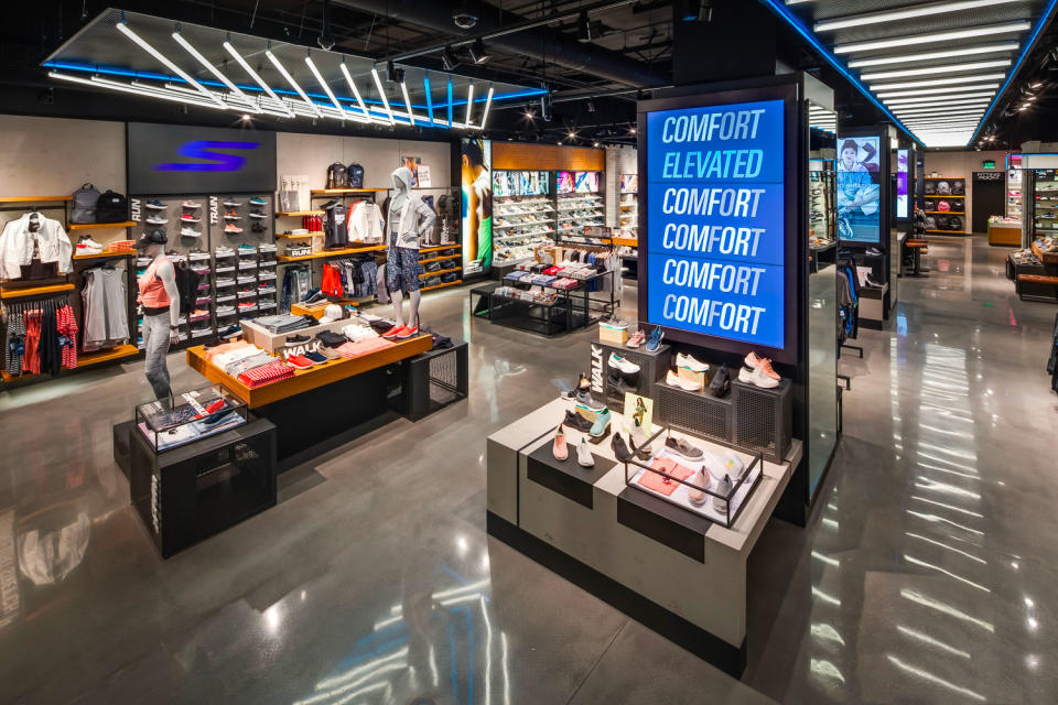 The inside of a Skechers store