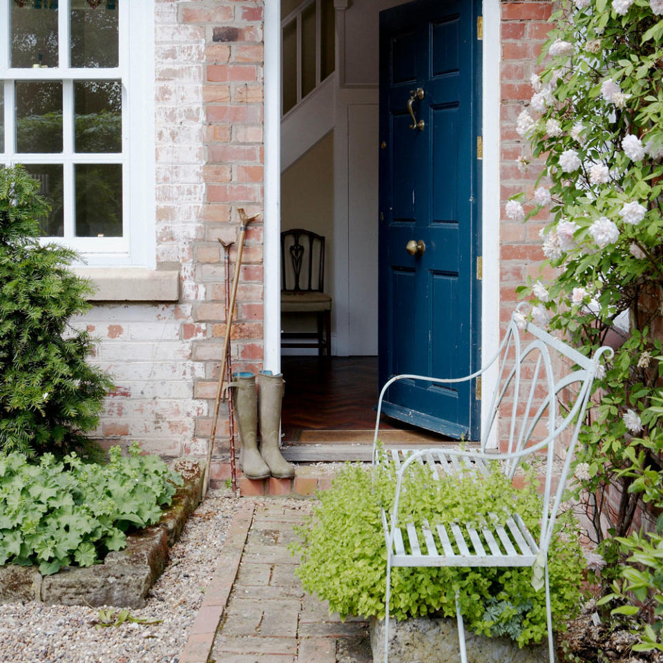 Set a bench next to the door so you can enjoy the view