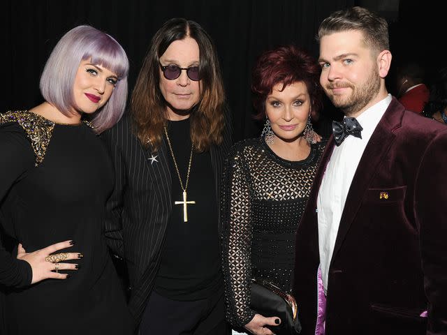 Kevin Mazur/WireImage Kelly, Ozzy, Sharon and Jack Osbourne at the Grammys in Los Angeles in January 2014