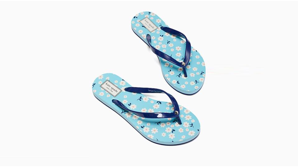 Nothing says summer like printed flip-flops—on sale now for a super-low price.