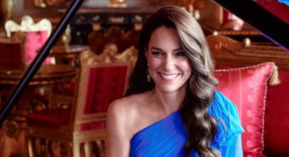 <p>Prince and Princess of Wales Instagram</p> Kate Middleton played piano to support the 2023 Eurovision Song Contest.