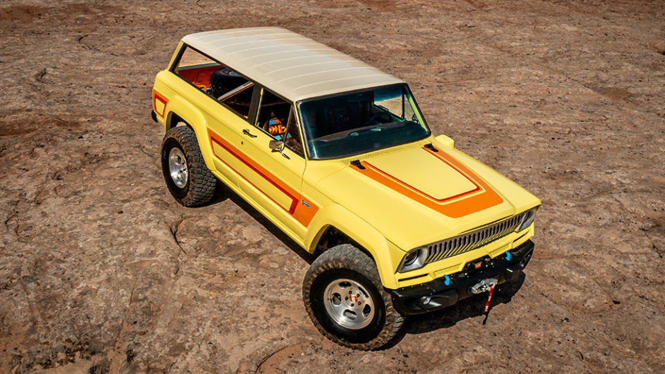 The 1978 Jeep Cherokee 4xe Concept from above