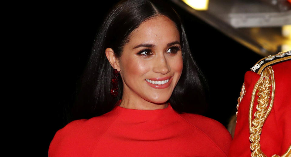 Meghan, Duchess of Sussex. (Photo by SIMON DAWSON / POOL / AFP) 