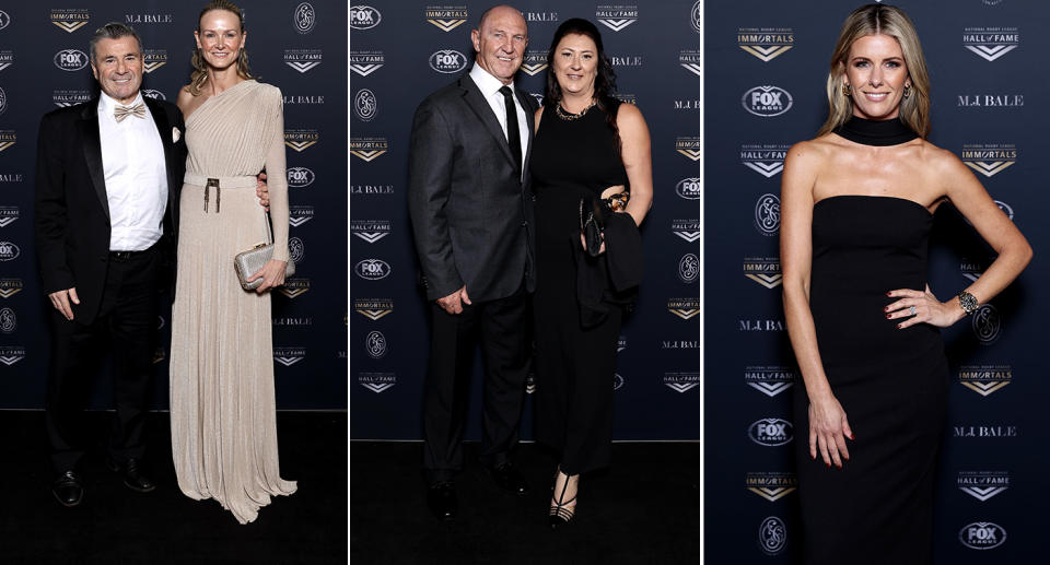 Benny Elias, Brett Kenny and Tara Rushton at the NRL Hall of Fame.