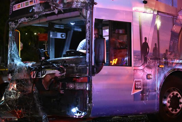 <p>Kyle Mazza/Anadolu Agency via Getty Images</p> Manhattan bus crash