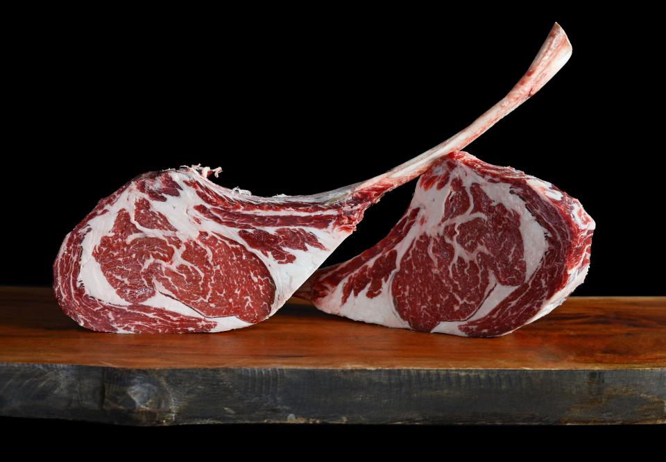 Okeechobee Prime Meat Market will offer a massive, 38-ounce dry aged prime tomahawk with sides and wine for $145.99.