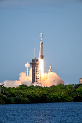 The GOES-U weather satellite launched to space on from Florida on a Falcon Heavy rocket.