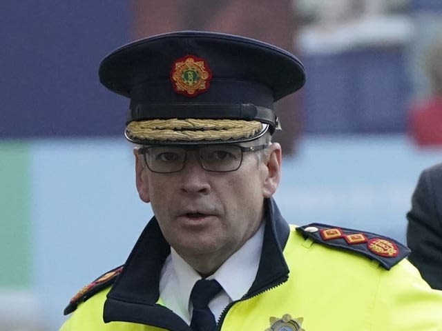 Garda Commissioner Drew Harris arrives