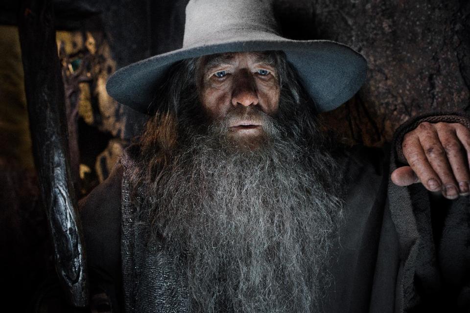 This image released by Warner Bros. Pictures shows Ian McKellen in a scene from "The Hobbit: The Desolation of Smaug." "The Hobbit: The film directed by Peter Jackson is expected to top the last weekend of Hollywood's record year at the box-office. (AP Photo/Warner Bros. Pictures, Mark Pokorny)