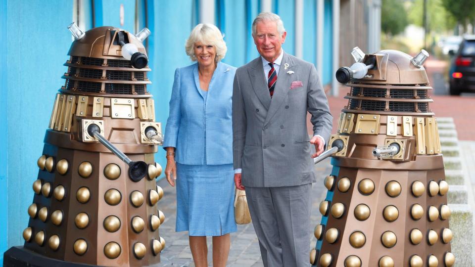 <p> During a visit to the BBC’s Cardiff studios in 2013, Charles lent his voice to one of the iconic Doctor Who monsters, the Daleks. He used a microphone which had been plugged into a voice modulation device and said the Dalek’s famous catchphrase, “Exterminate!” He and Camilla then went on a tour of the studio with the then-Doctor Matt Smith and co-star Jenna Coleman. </p>