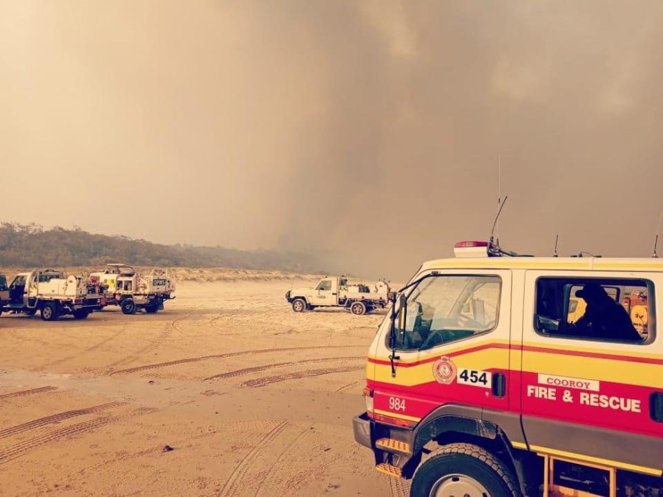 Australian firefighters are struggling to control a massive bush fire that already destroyed 40 percent of the UNESCO world heritage-listed Fraser Island. / Credit: Queensland Fire and Emergency Service