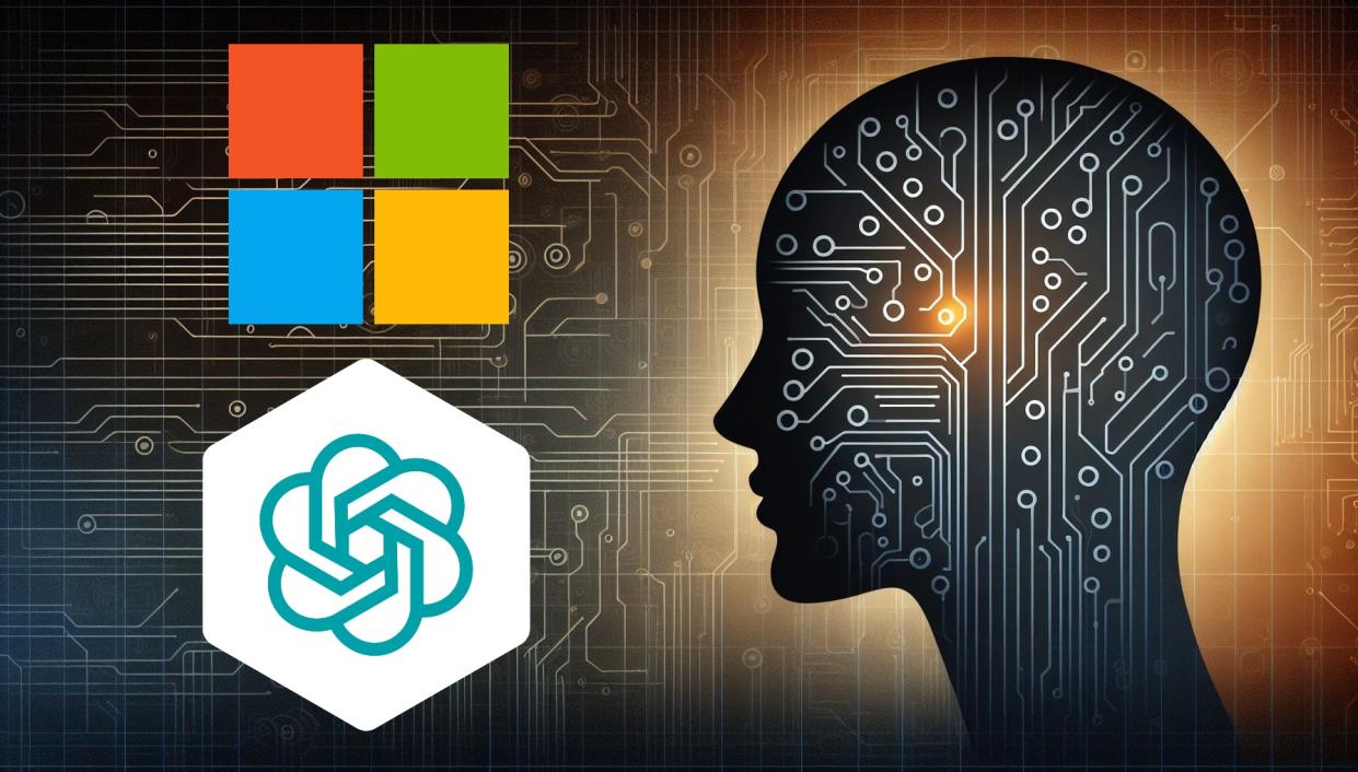  Microsoft and OpenAI logos. 