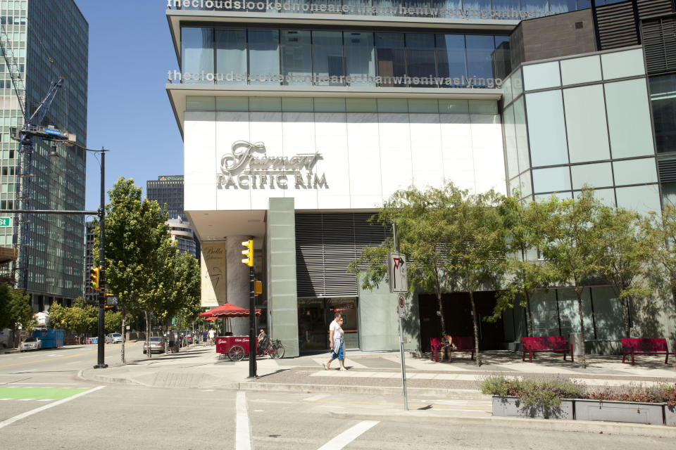 VANCOUVER, BC - JULY 14:  External Views of The Fairmont Pacific Rim Hotel Where Actor Cory Monteith Was Found Dead at Fairmont Pacific Rim Hotel on July 14, 2013 in Vancouver, Canada.  (Photo by Phillip Chin/Getty Images)