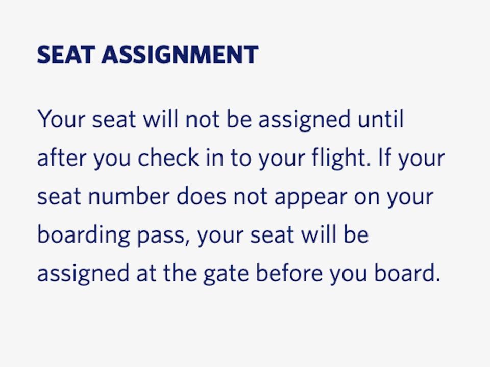 Screenshot of Delta's basic economy seat policy.