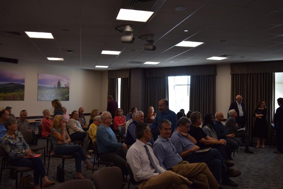 Attendees sit during the Nov. 8 Board of Adjustment meeting.