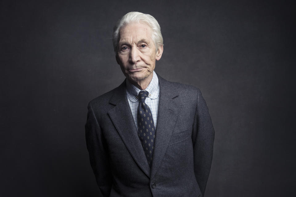 FILE - Charlie Watts of the Rolling Stones poses for a portrait on Nov. 14, 2016, in New York. Watts' publicist, Bernard Doherty, said Watts passed away peacefully in a London hospital surrounded by his family on Tuesday, Aug. 24, 2021. He was 80. (Photo by Victoria Will/Invision/AP, File)