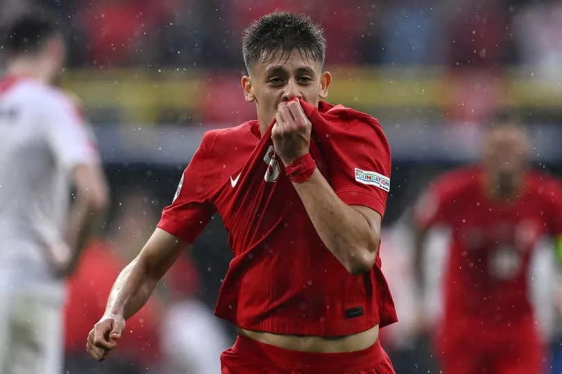 DORTMUND, GERMANY - JUNE 18: Arda Güler of Turkey celebrates his goal during the UEFA EURO 2024 group stage match between Turkiye and Georgia at Football Stadium Dortmund on June 18, 2024 in Dortmund, Germany.