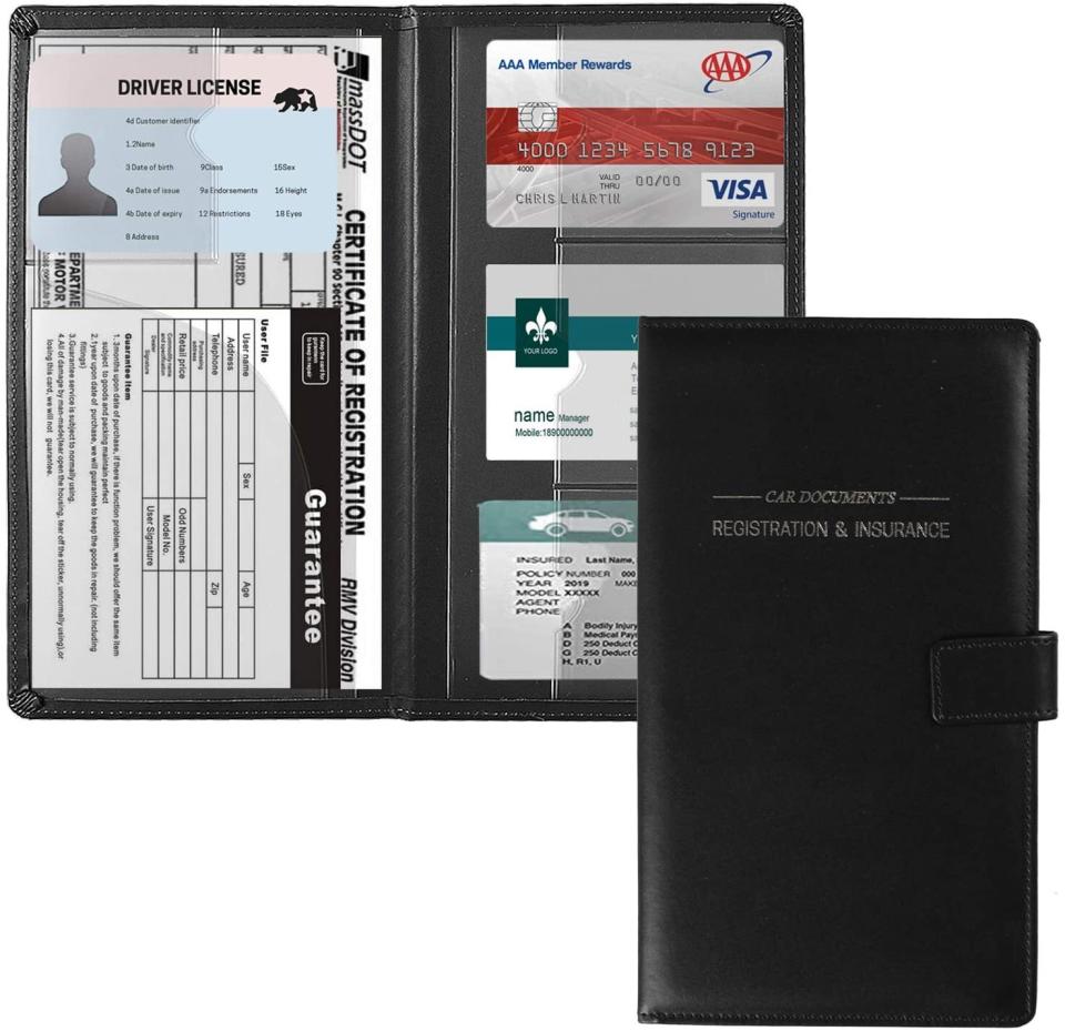 Important documents shouldn't just be tossed in the glove compartment. <br /><br /><strong>Promising review:</strong> "This is a great little organizer for your vehicle documents. It's easily stored in your glove box." &mdash; <a href="https://amzn.to/32pwnP7" target="_blank" rel="nofollow noopener noreferrer" data-skimlinks-tracking="5902331" data-vars-affiliate="Amazon" data-vars-href="https://www.amazon.com/gp/customer-reviews/RXNUG0L3JGNAS?tag=bfmal-20&amp;ascsubtag=5902331%2C22%2C37%2Cmobile_web%2C0%2C0%2C16540734" data-vars-keywords="cleaning" data-vars-link-id="16540734" data-vars-price="" data-vars-product-id="20969711" data-vars-product-img="" data-vars-product-title="" data-vars-retailers="Amazon">Angela Downey</a>﻿<br /><br /><strong>Get it from Amazon for <a href="https://amzn.to/3uSixRz" target="_blank" rel="nofollow noopener noreferrer" data-skimlinks-tracking="5902331" data-vars-affiliate="Amazon" data-vars-asin="B08LPB82DM" data-vars-href="https://www.amazon.com/dp/B08LPB82DM?tag=bfmal-20&amp;ascsubtag=5902331%2C22%2C37%2Cmobile_web%2C0%2C0%2C16540663" data-vars-keywords="cleaning" data-vars-link-id="16540663" data-vars-price="" data-vars-product-id="20969198" data-vars-product-img="https://m.media-amazon.com/images/I/51M+nuEkF4L.jpg" data-vars-product-title="GNEGNI Leather Car Registration and Insurance Card Holder, Auto Truck Document Holder Vehicle Glove Box Paperwork Organizer Wallet with Magnetic Closure for License, Cards &amp; Essential Documents" data-vars-retailers="Amazon">$10.99</a> (available in six colors).</strong>