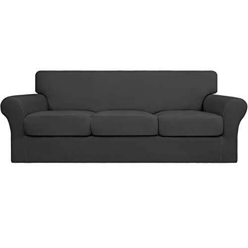 7) Easy-Going Stretch Soft Couch Cover