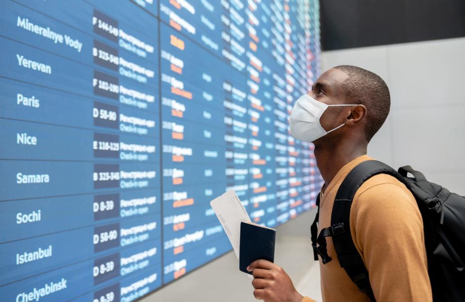 Passengers are required to wear a mask while flying on a plane for all major U.S. airlines and at the airport.