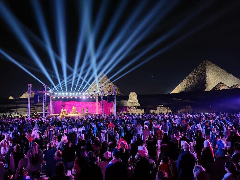 El imponente escenario en donde Patricia Sosa cantó en Egipto