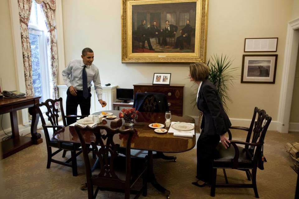 obama and pelosi dine