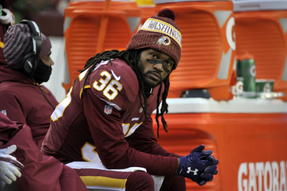 Free safety D.J. Swearinger was abruptly cut by the Washington Redskins on Monday, two days after he lashed out against the team’s defensive coordinator, Greg Manusky. (AP)