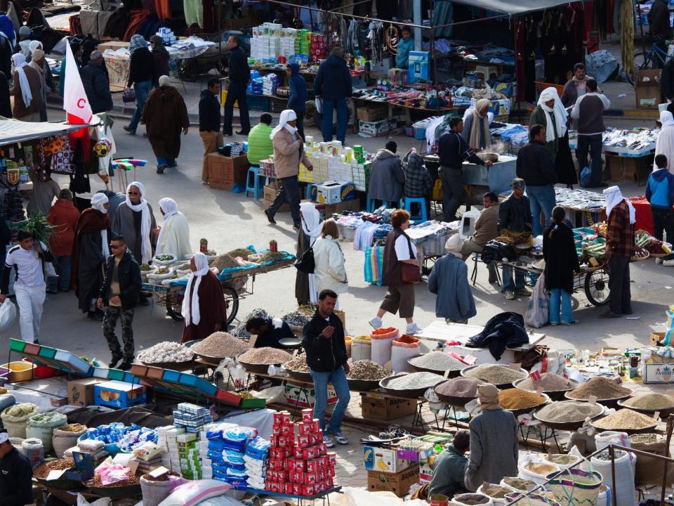 Tunisia, Sahara Desert, Douz, souq-market