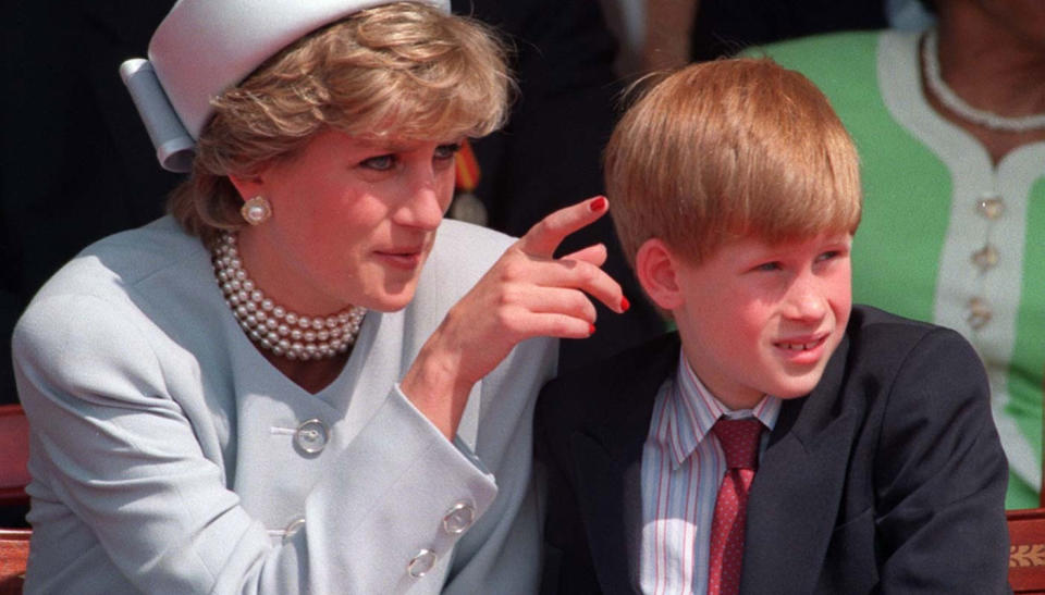 Princess Diana and Prince Harry. Source: AAP