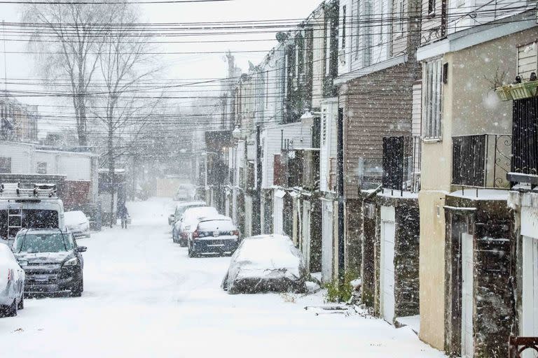Tormenta de nieve en Estados Unidos. EE.UU. Filadelfia, Washington, Nueva York